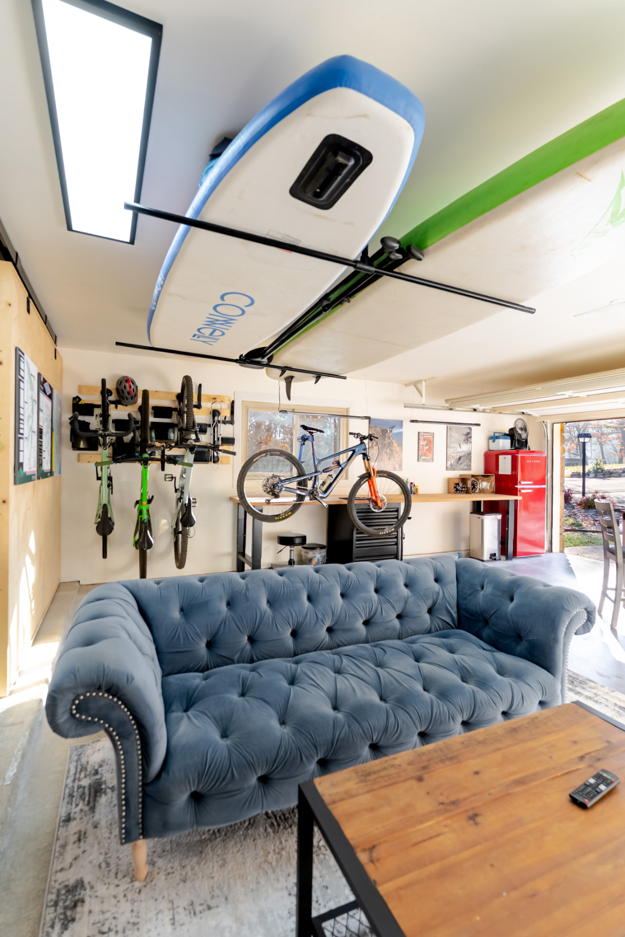 Staged garage and lifestyle space in a Bentonville rental