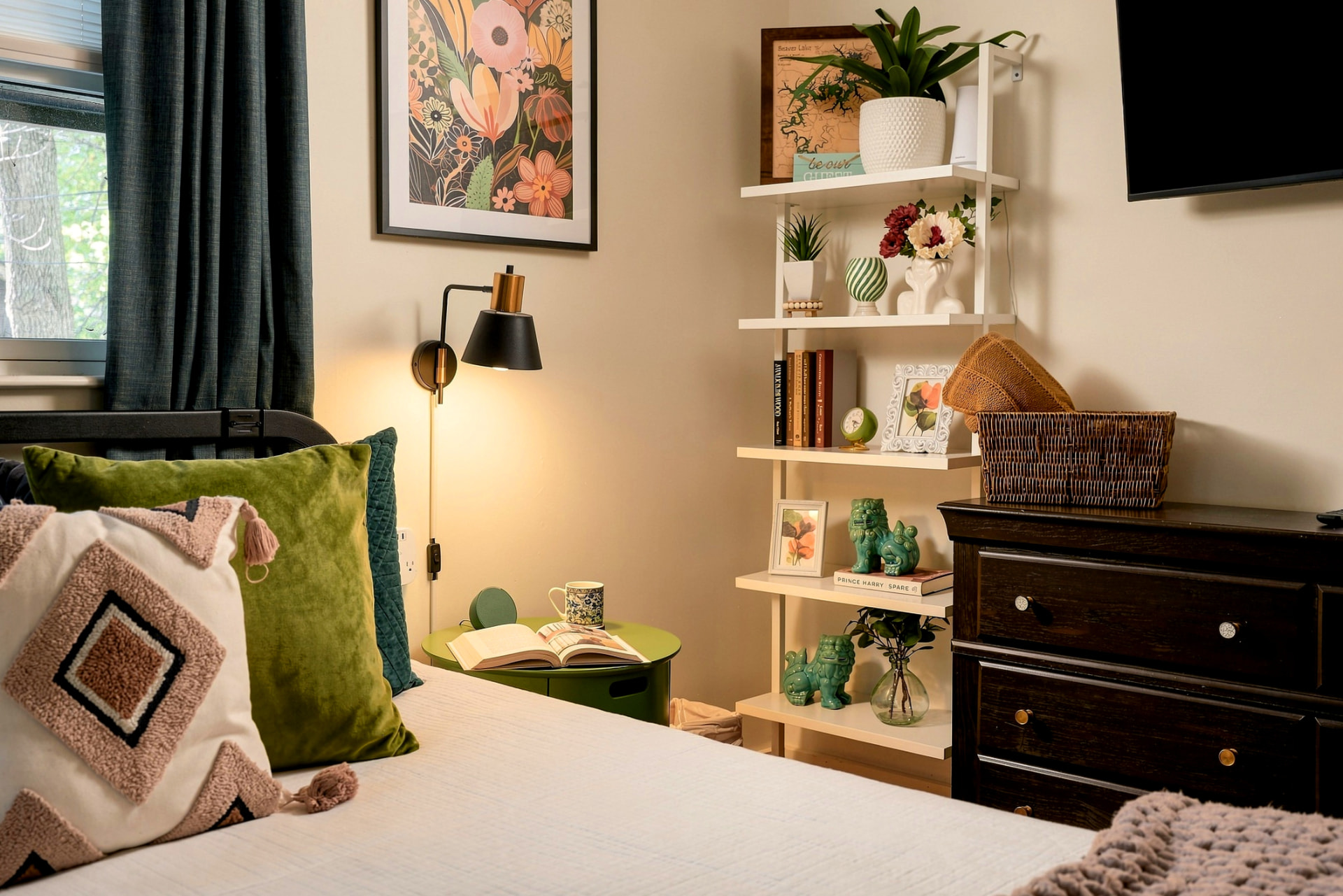 Hand-blended photograph of a styled interior
