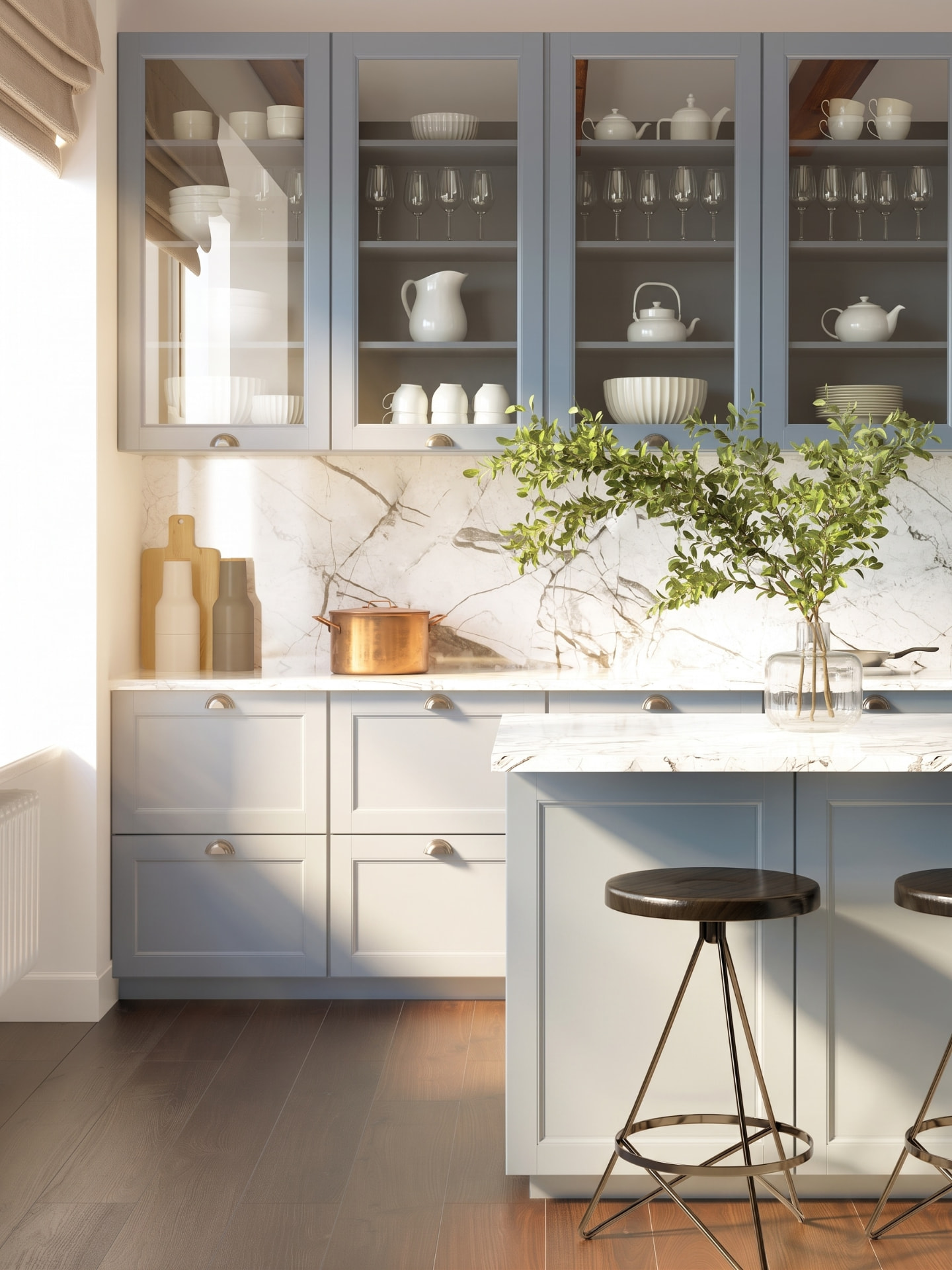 Bright window-light kitchen photograph